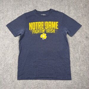 Notre Dame T Shirt Mens Medium Fighting Irish Navy Blue Graphic Tee